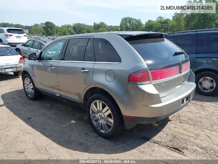 2LMDU88C48BJ14385 2008 Lincoln Mkx