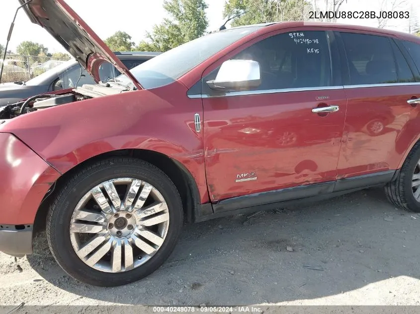 2008 Lincoln Mkx VIN: 2LMDU88C28BJ08083 Lot: 40249078