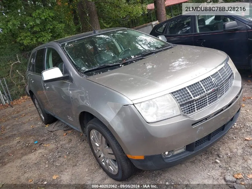 2LMDU88C78BJ28216 2008 Lincoln Mkx