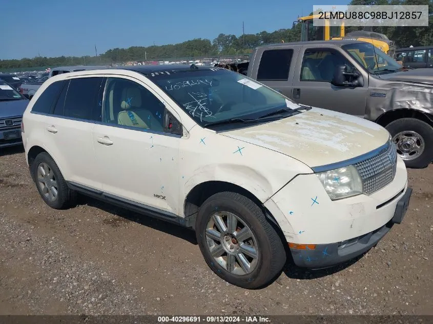 2008 Lincoln Mkx VIN: 2LMDU88C98BJ12857 Lot: 40296691