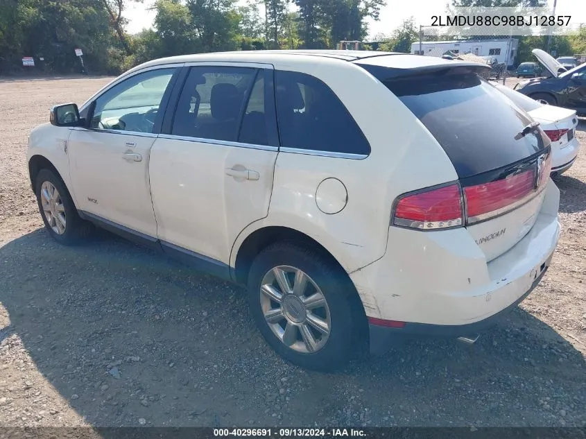 2008 Lincoln Mkx VIN: 2LMDU88C98BJ12857 Lot: 40296691