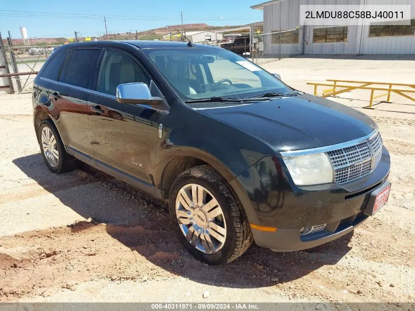 2LMDU88C58BJ40011 2008 Lincoln Mkx