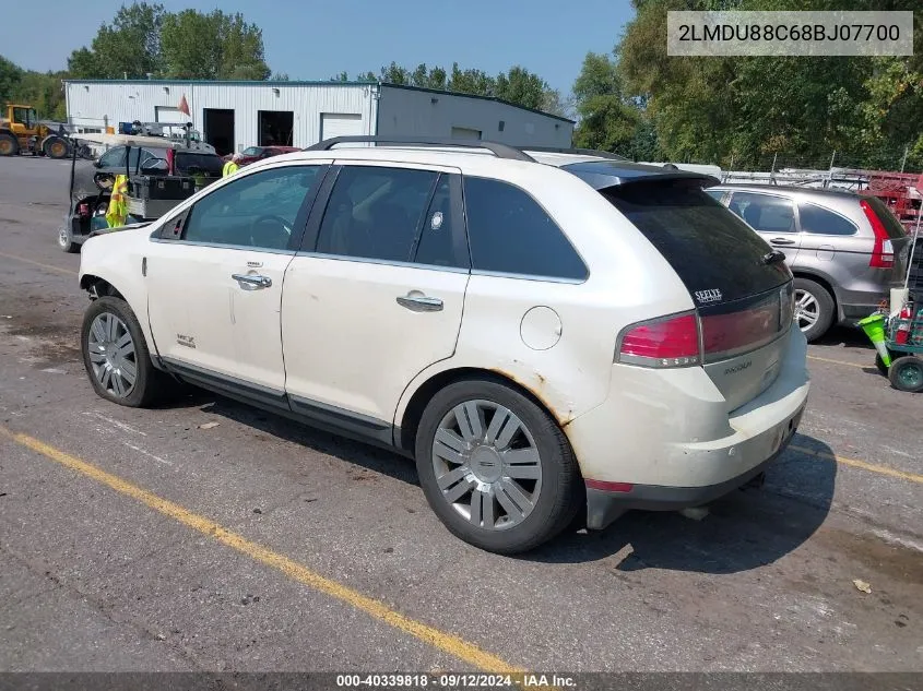 2008 Lincoln Mkx VIN: 2LMDU88C68BJ07700 Lot: 40339818