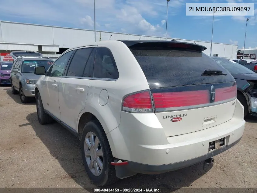 2008 Lincoln Mkx VIN: 2LMDU68C38BJ09697 Lot: 40434159