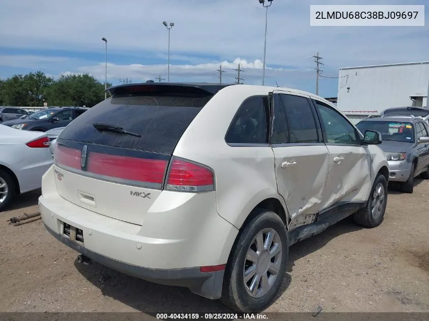 2008 Lincoln Mkx VIN: 2LMDU68C38BJ09697 Lot: 40434159