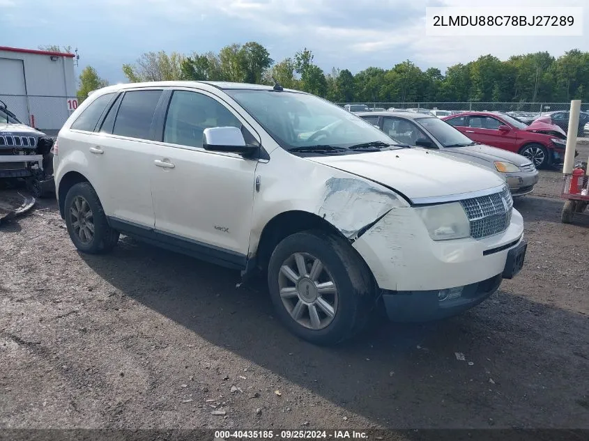 2LMDU88C78BJ27289 2008 Lincoln Mkx