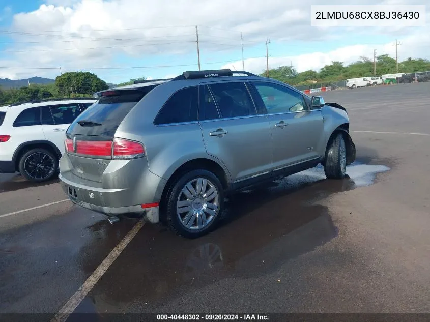 2008 Lincoln Mkx VIN: 2LMDU68CX8BJ36430 Lot: 40448302