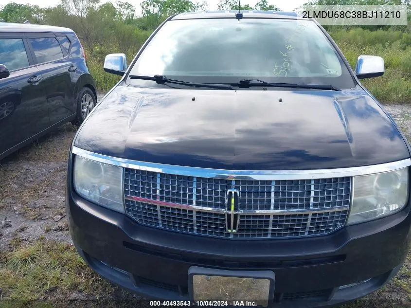 2008 Lincoln Mkx VIN: 2LMDU68C38BJ11210 Lot: 40493543