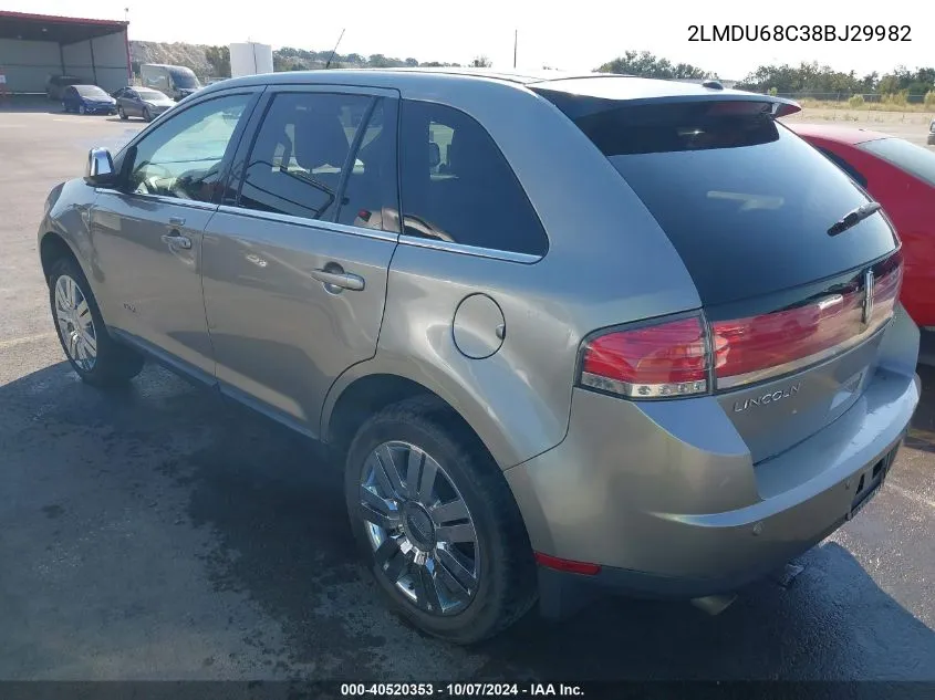 2LMDU68C38BJ29982 2008 Lincoln Mkx