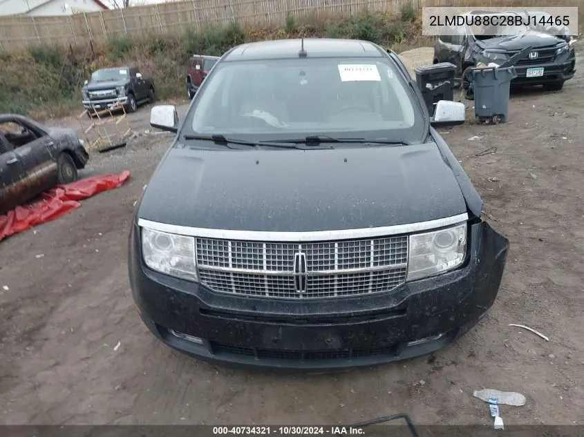 2008 Lincoln Mkx VIN: 2LMDU88C28BJ14465 Lot: 40734321