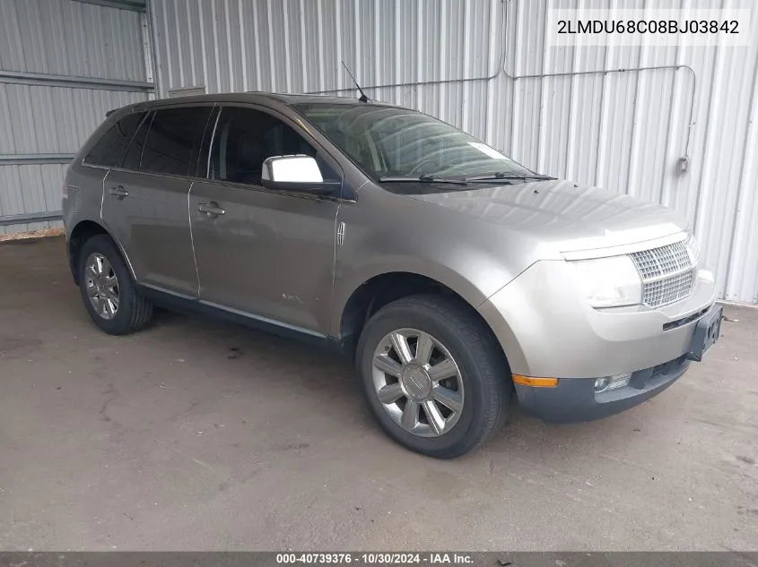 2008 Lincoln Mkx VIN: 2LMDU68C08BJ03842 Lot: 40739376