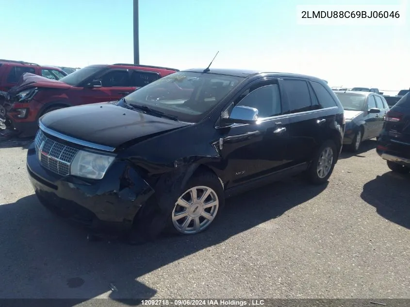 2009 Lincoln Mkx VIN: 2LMDU88C69BJ06046 Lot: 12092718