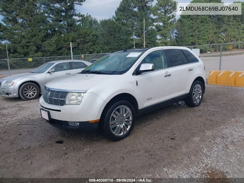 2009 Lincoln Mkx VIN: 2LMDU68C69BJ07640 Lot: 40308715