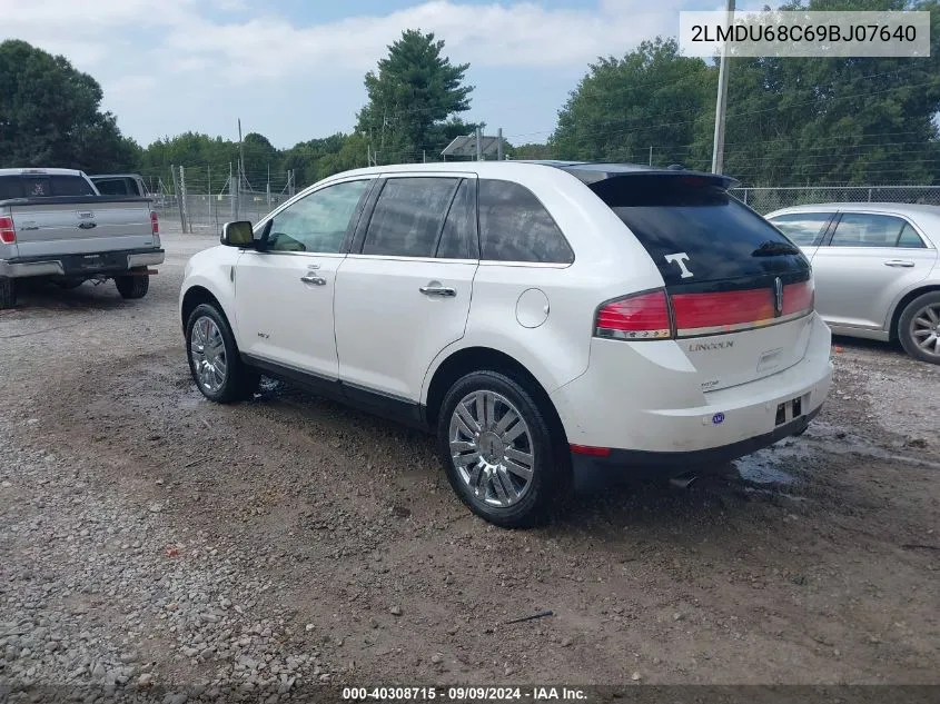 2009 Lincoln Mkx VIN: 2LMDU68C69BJ07640 Lot: 40308715