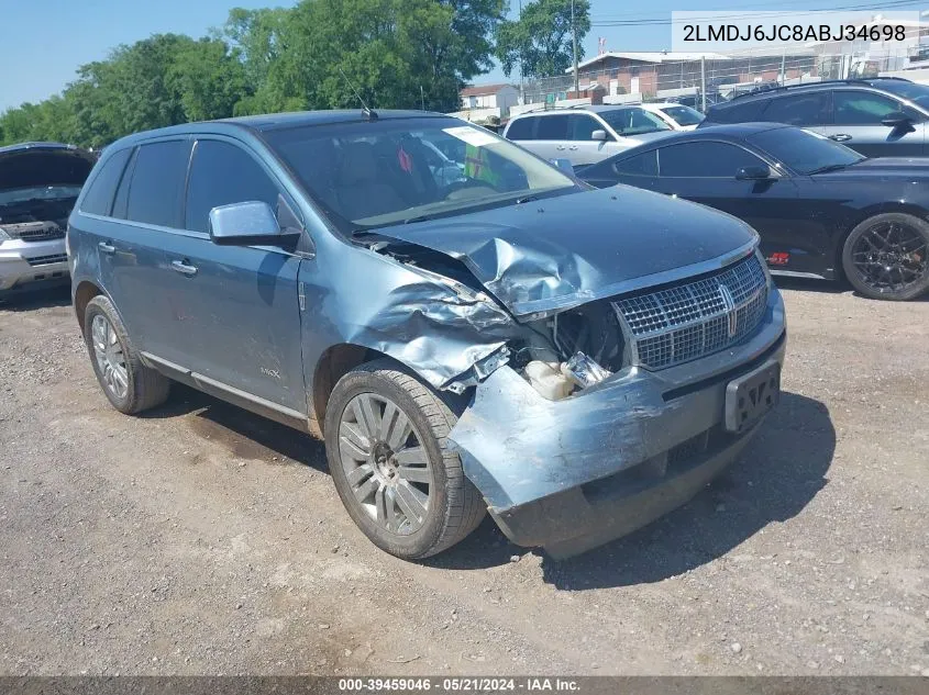 2010 Lincoln Mkx VIN: 2LMDJ6JC8ABJ34698 Lot: 39459046