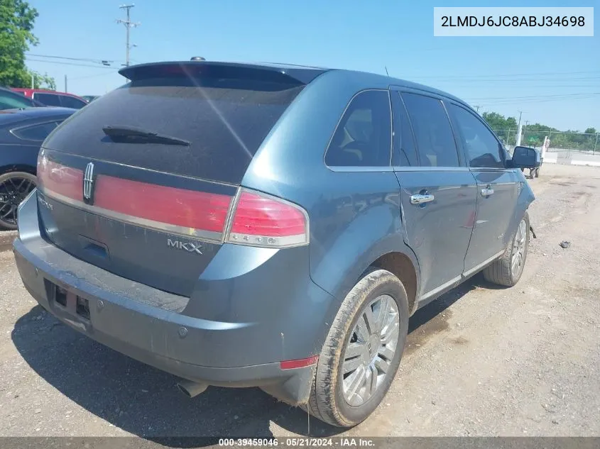 2010 Lincoln Mkx VIN: 2LMDJ6JC8ABJ34698 Lot: 39459046