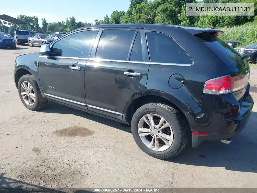 2010 Lincoln Mkx VIN: 2LMDJ6JC6ABJ11131 Lot: 39680267