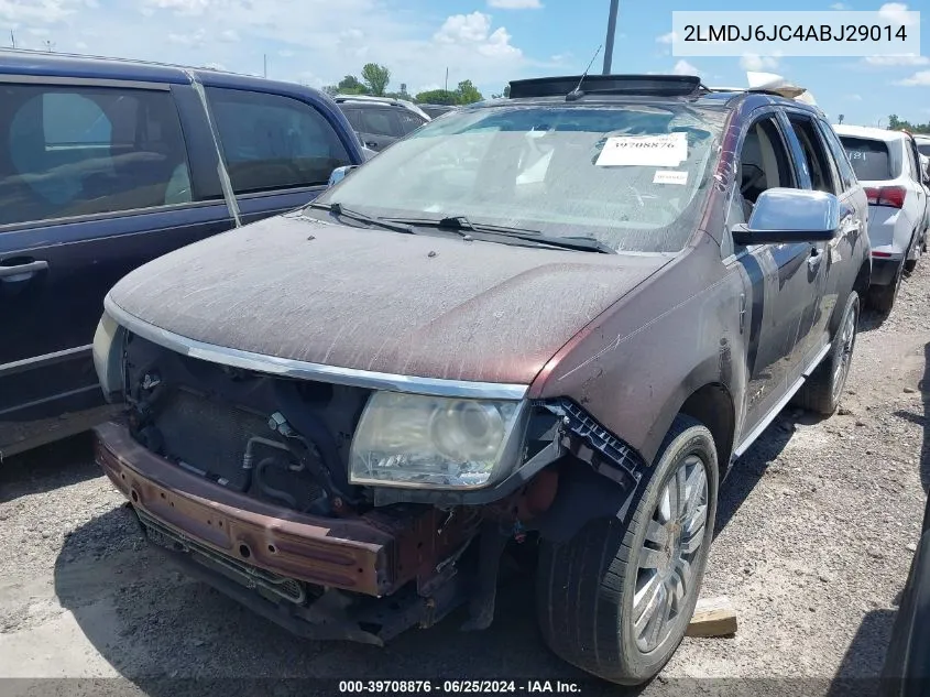 2010 Lincoln Mkx VIN: 2LMDJ6JC4ABJ29014 Lot: 39708876