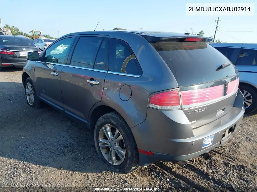 2LMDJ8JCXABJ02914 2010 Lincoln Mkx