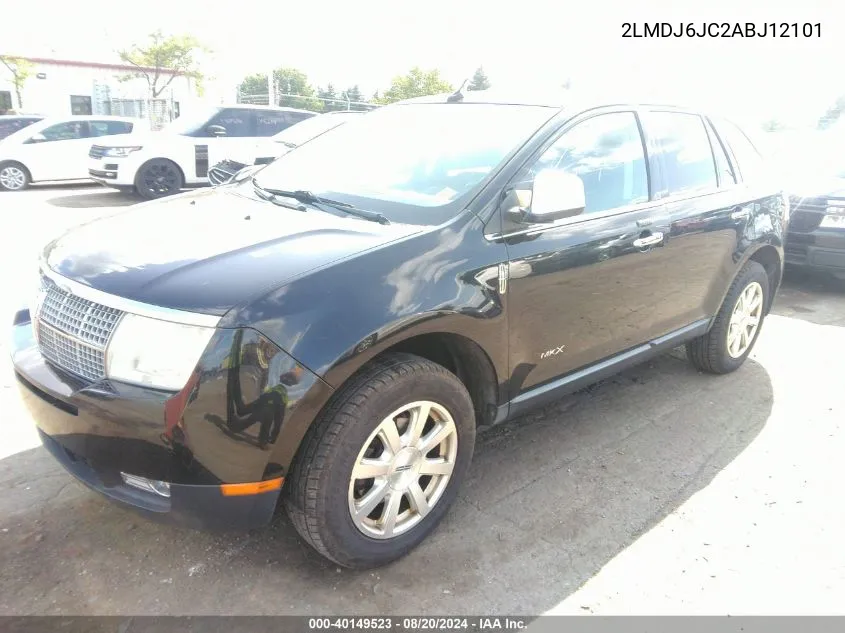 2010 Lincoln Mkx VIN: 2LMDJ6JC2ABJ12101 Lot: 40149523