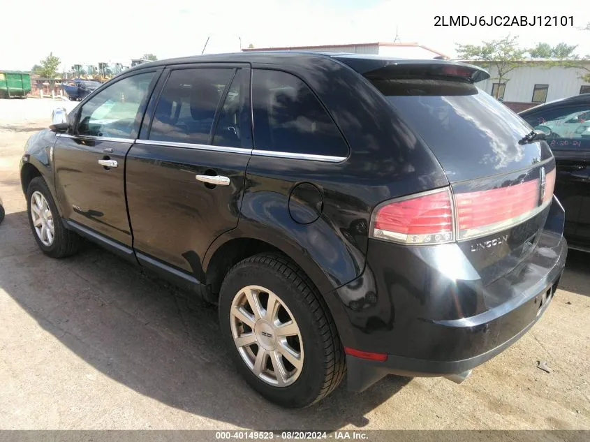 2010 Lincoln Mkx VIN: 2LMDJ6JC2ABJ12101 Lot: 40149523