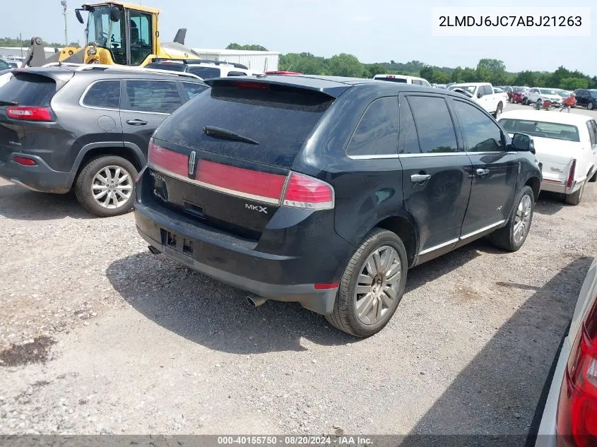 2010 Lincoln Mkx VIN: 2LMDJ6JC7ABJ21263 Lot: 40155750