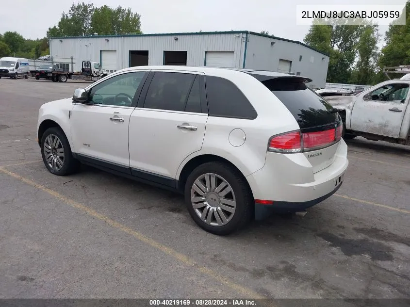 2010 Lincoln Mkx VIN: 2LMDJ8JC3ABJ05959 Lot: 40219169