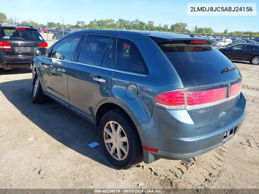 2010 Lincoln Mkx VIN: 2LMDJ8JC5ABJ24156 Lot: 40234376