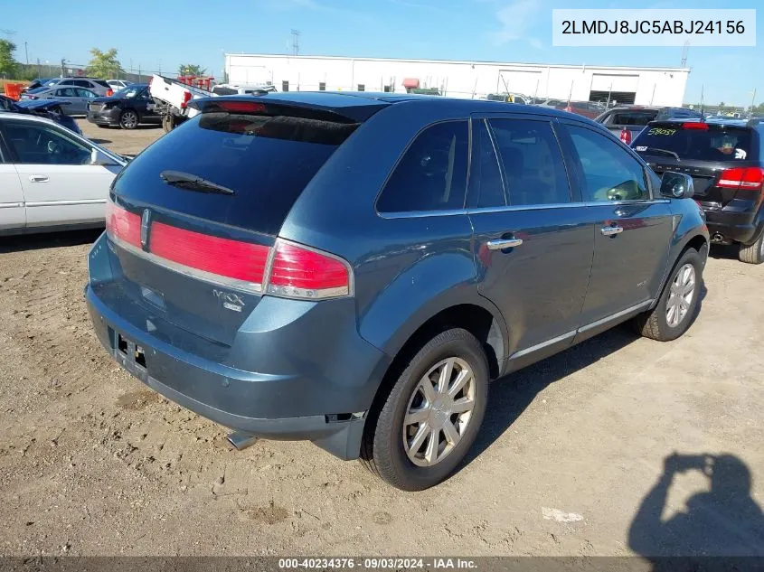 2010 Lincoln Mkx VIN: 2LMDJ8JC5ABJ24156 Lot: 40234376