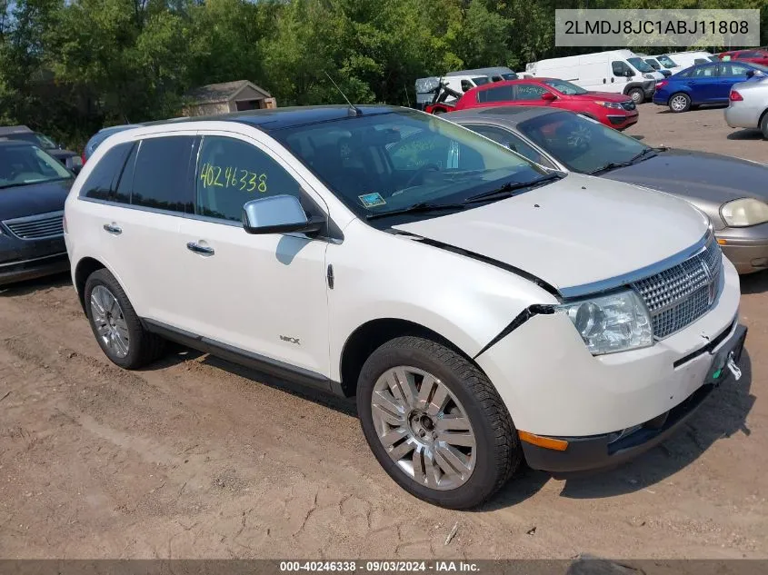 2010 Lincoln Mkx VIN: 2LMDJ8JC1ABJ11808 Lot: 40246338