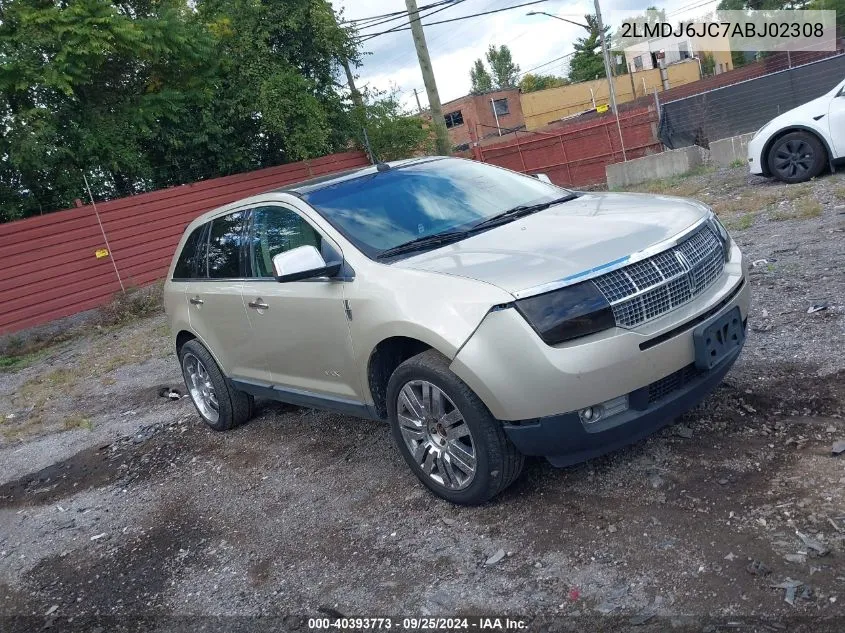 2010 Lincoln Mkx VIN: 2LMDJ6JC7ABJ02308 Lot: 40393773