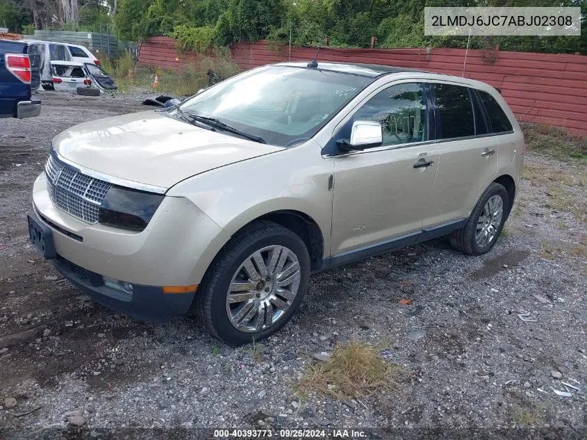 2010 Lincoln Mkx VIN: 2LMDJ6JC7ABJ02308 Lot: 40393773