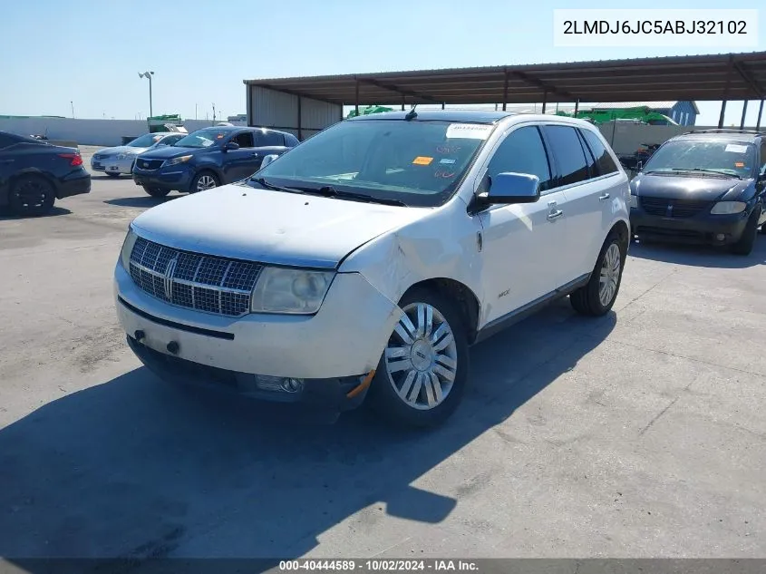 2010 Lincoln Mkx VIN: 2LMDJ6JC5ABJ32102 Lot: 40444589