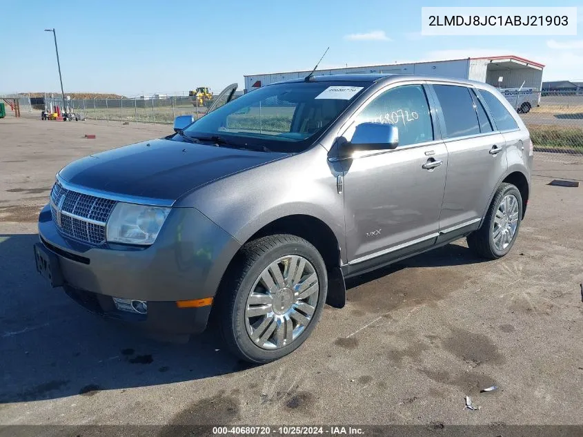 2010 Lincoln Mkx VIN: 2LMDJ8JC1ABJ21903 Lot: 40680720