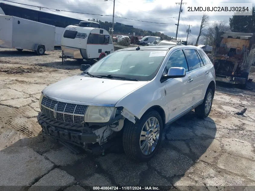 2010 Lincoln Mkx VIN: 2LMDJ8JC2ABJ30254 Lot: 40804724