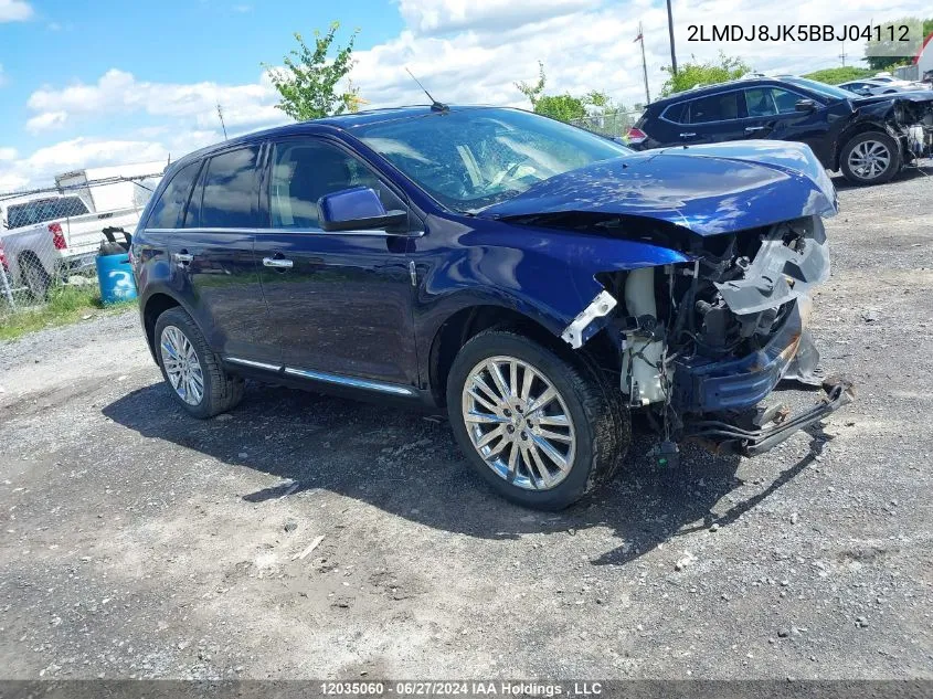 2011 Lincoln Mkx VIN: 2LMDJ8JK5BBJ04112 Lot: 12035060