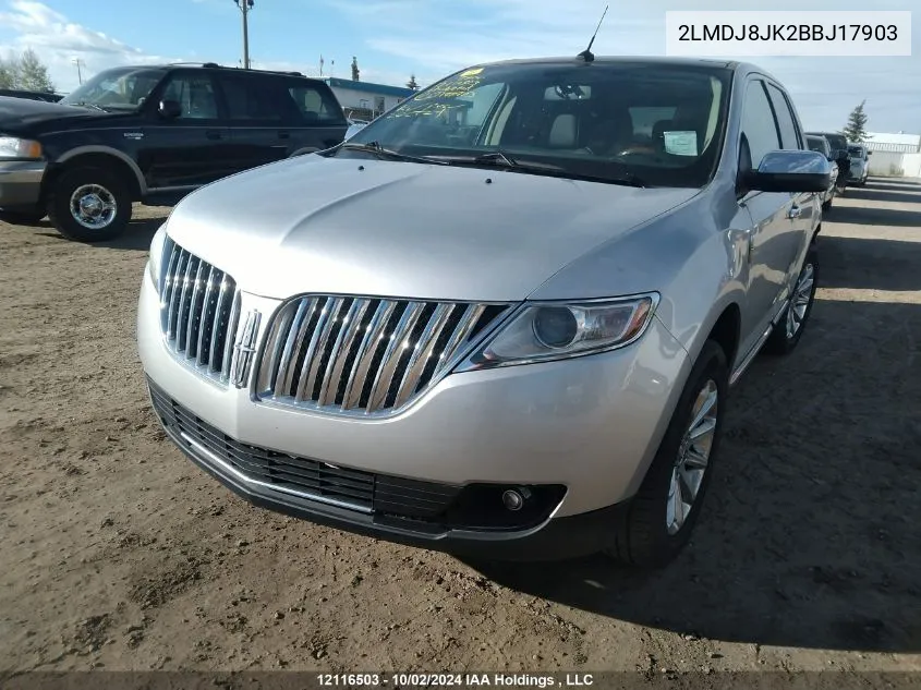 2011 Lincoln Mkx VIN: 2LMDJ8JK2BBJ17903 Lot: 12116503