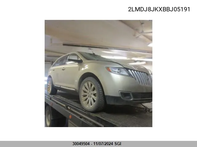 2011 Lincoln Mkx VIN: 2LMDJ8JKXBBJ05191 Lot: 30049504