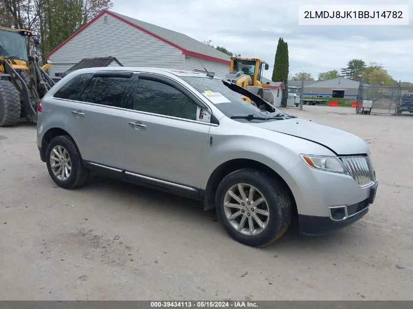 2011 Lincoln Mkx VIN: 2LMDJ8JK1BBJ14782 Lot: 39434113