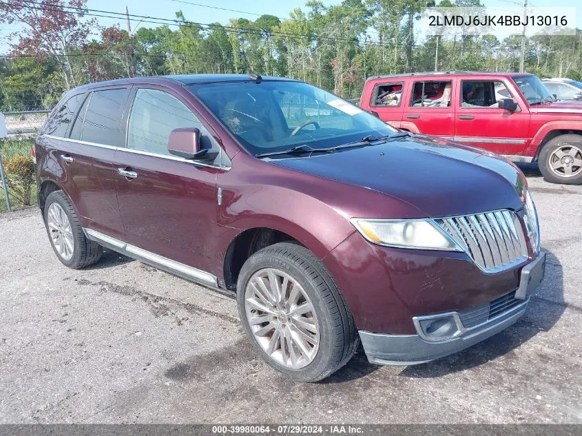 2011 Lincoln Mkx VIN: 2LMDJ6JK4BBJ13016 Lot: 39980064