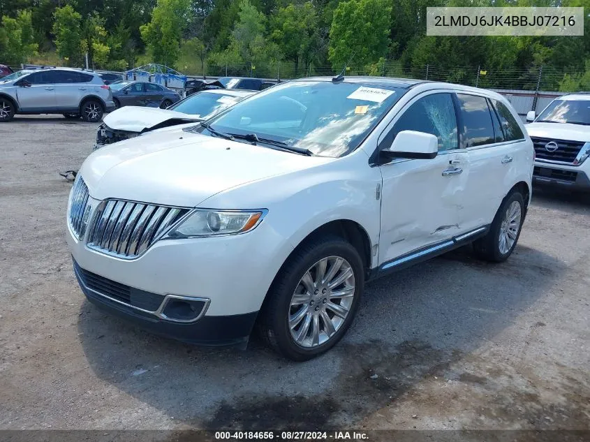 2LMDJ6JK4BBJ07216 2011 Lincoln Mkx