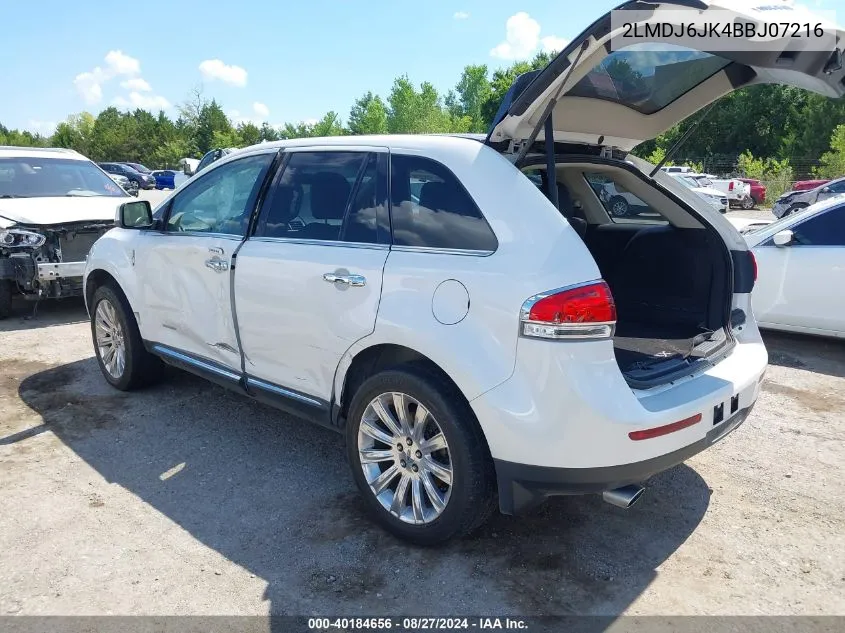 2LMDJ6JK4BBJ07216 2011 Lincoln Mkx