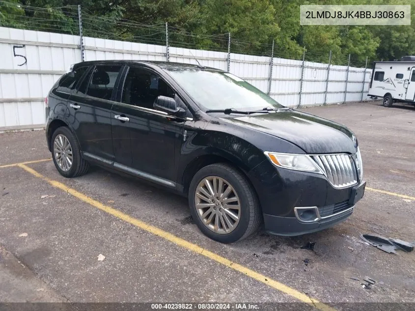 2011 Lincoln Mkx VIN: 2LMDJ8JK4BBJ30863 Lot: 40239822