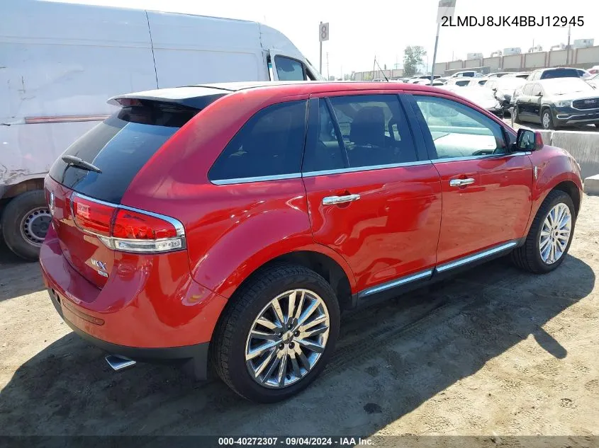 2011 Lincoln Mkx VIN: 2LMDJ8JK4BBJ12945 Lot: 40272307