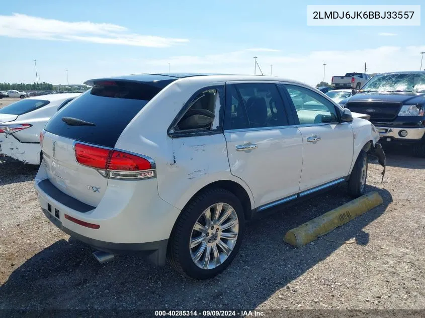 2011 Lincoln Mkx VIN: 2LMDJ6JK6BBJ33557 Lot: 40285314