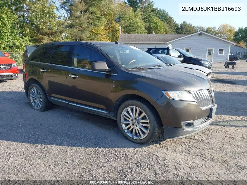 2011 Lincoln Mkx VIN: 2LMDJ8JK1BBJ16693 Lot: 40346767