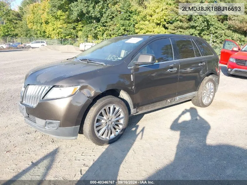 2011 Lincoln Mkx VIN: 2LMDJ8JK1BBJ16693 Lot: 40346767