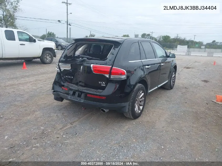 2011 Lincoln Mkx VIN: 2LMDJ8JK3BBJ34404 Lot: 40372800