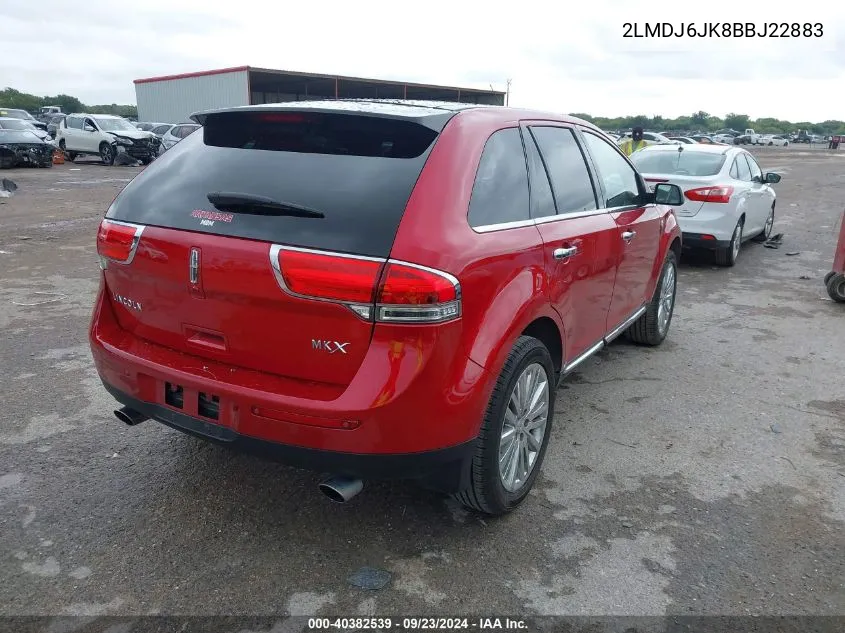 2LMDJ6JK8BBJ22883 2011 Lincoln Mkx