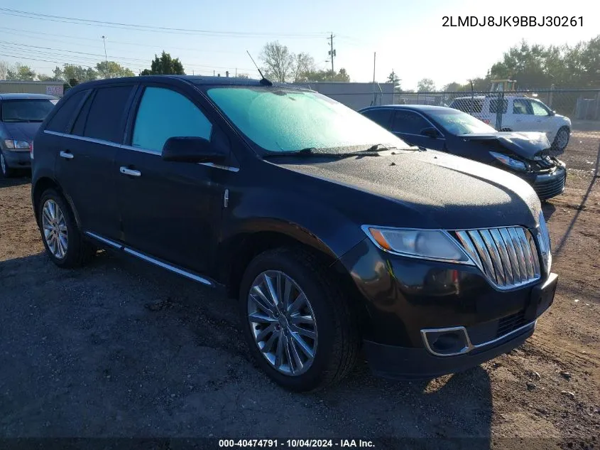 2011 Lincoln Mkx VIN: 2LMDJ8JK9BBJ30261 Lot: 40474791